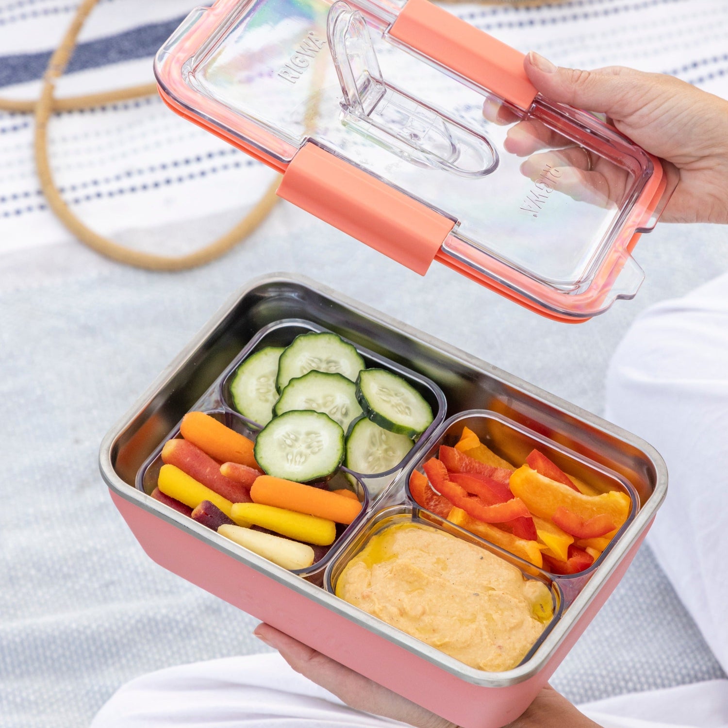Lunch Box Bento Box Divider With Spoon Baby Food Pouch Storage